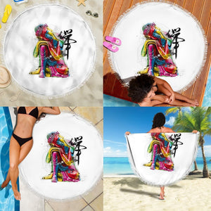 Abstract Buddha Beach Blanket