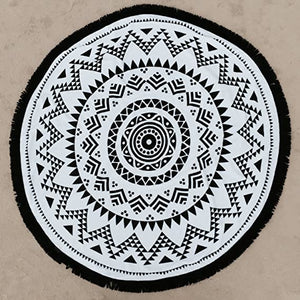 Aztec Tribal Beach Blanket Yoga Mat