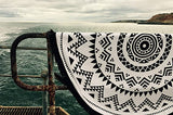 Aztec Tribal Beach Blanket Yoga Mat