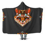 Abstract Wolf Hooded Blanket