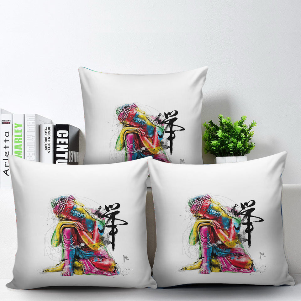Abstract Buddha Pillow Cover