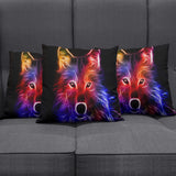 Abstract Lighting Wolf Pillow Cover