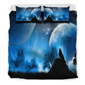 Full Moon Wolf Doona Bedding Set