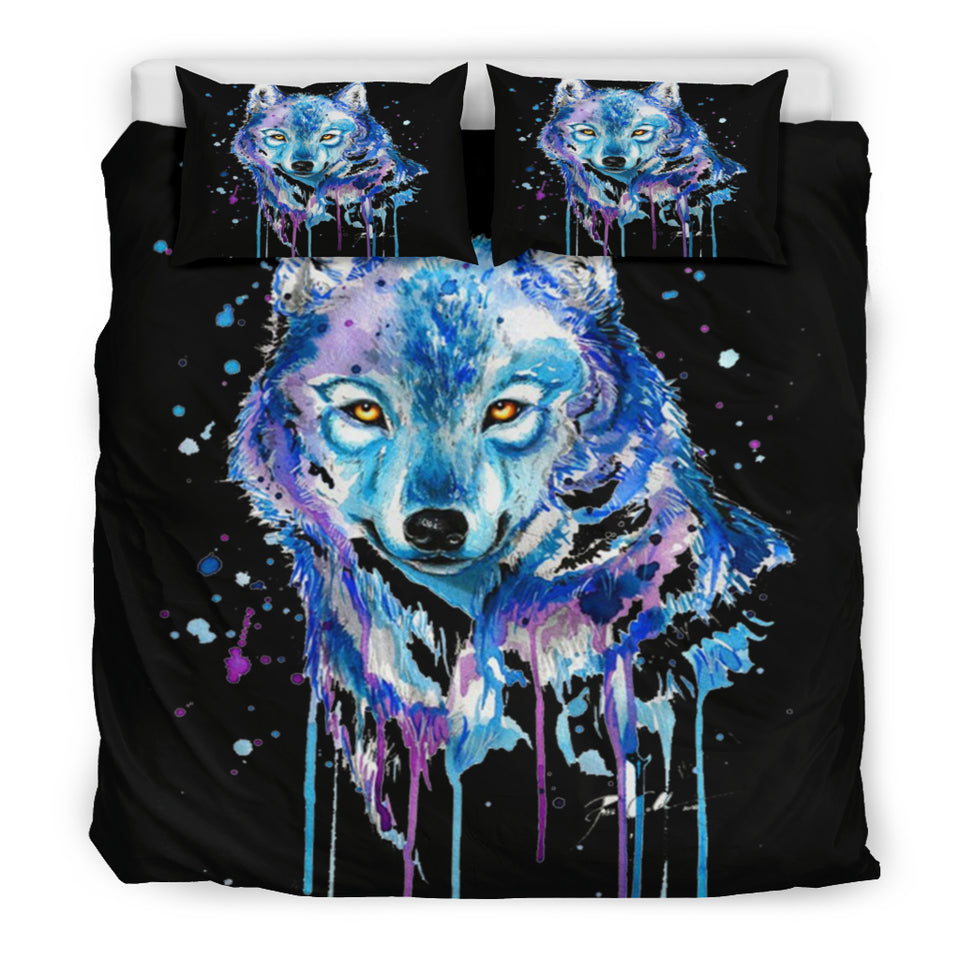 Wolf Lovers Watercolour Doona Bedding Set