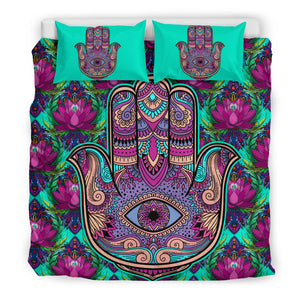 Hamsa Lotus Bedding Set