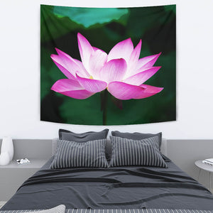 Watercolor Lotus Tapestry