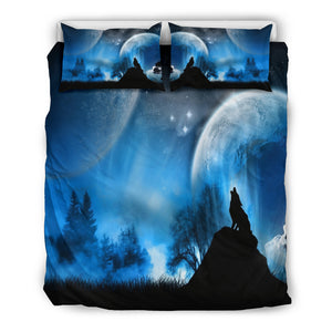 Full Moon Wolf Doona Bedding Set