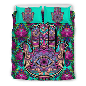 Hamsa Lotus Bedding Set