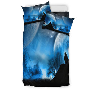 Full Moon Wolf Doona Bedding Set