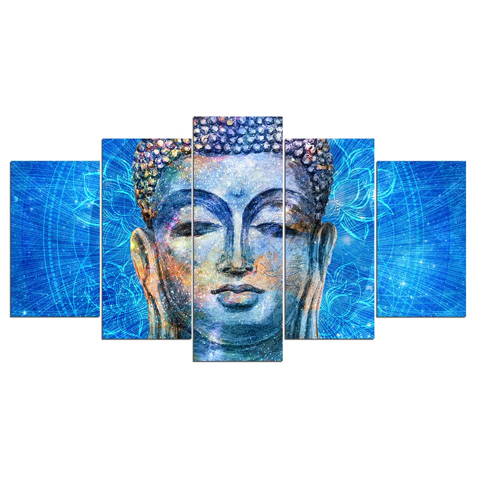5 Piece HD Buddha Canvas