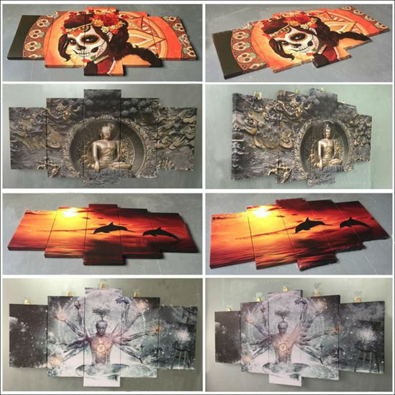 5 Piece HD Buddha Canvas