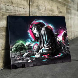 Buddha Pop Art Canvas Wall Art