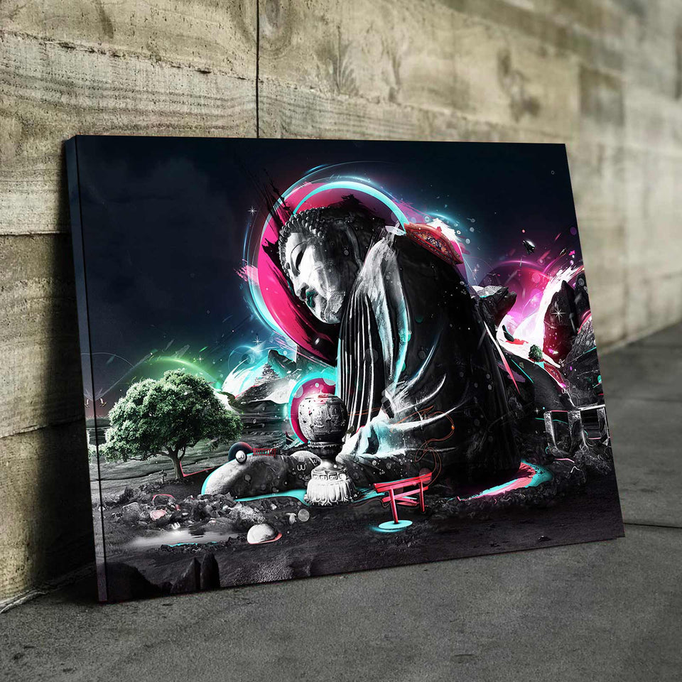 Buddha Pop Art Canvas Wall Art