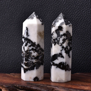 Zebra Stone Crystals Point Wand