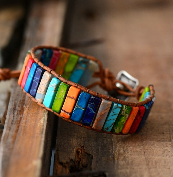 7 Chakras Jasper Energy Bracelet