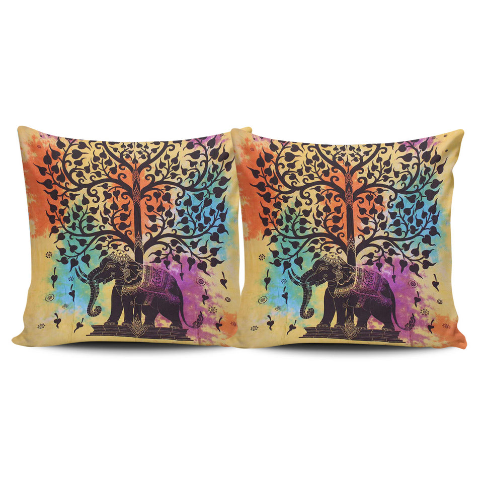 Colorful Tree Of Life Pillow Cover