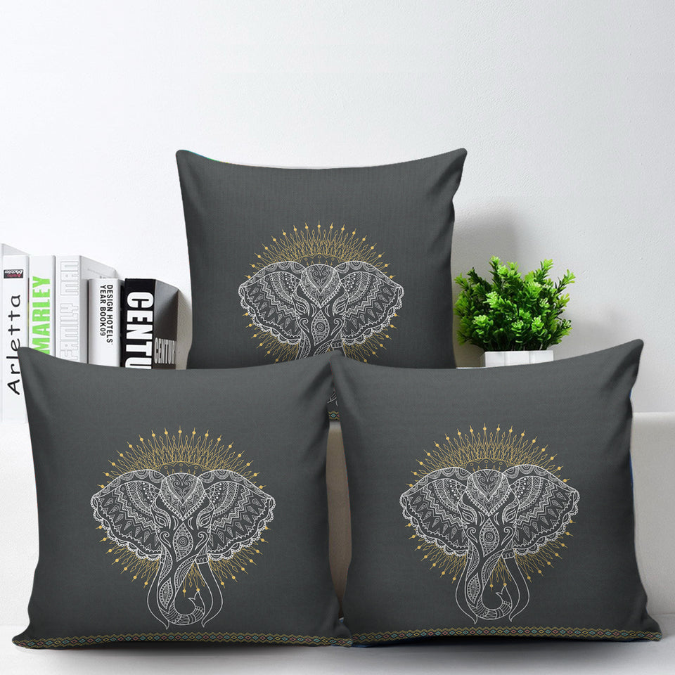 Elephant Abstract Pillow Cover