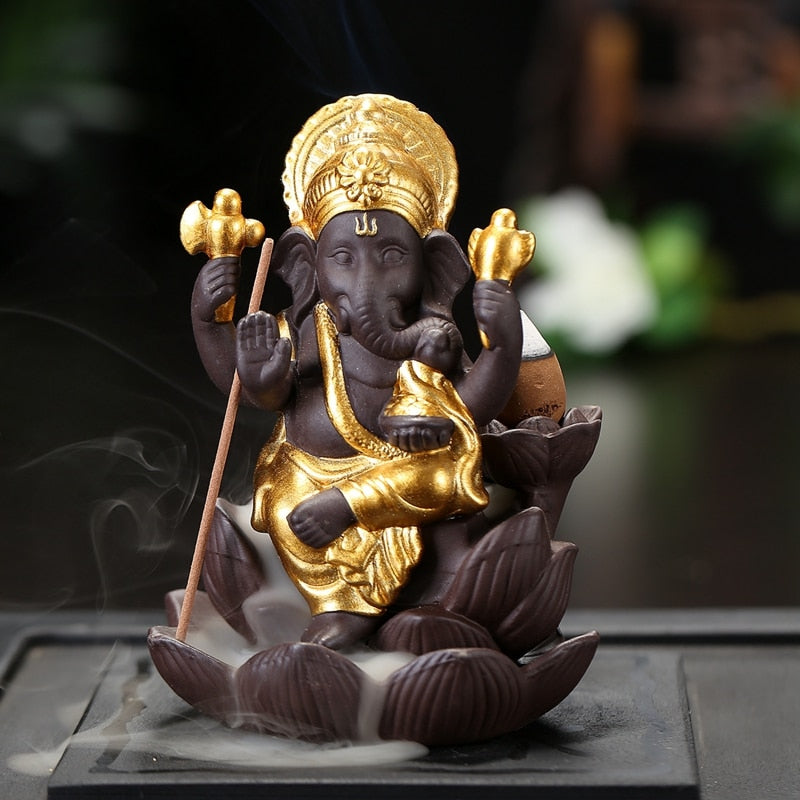 Golden Elephant Incense Burner