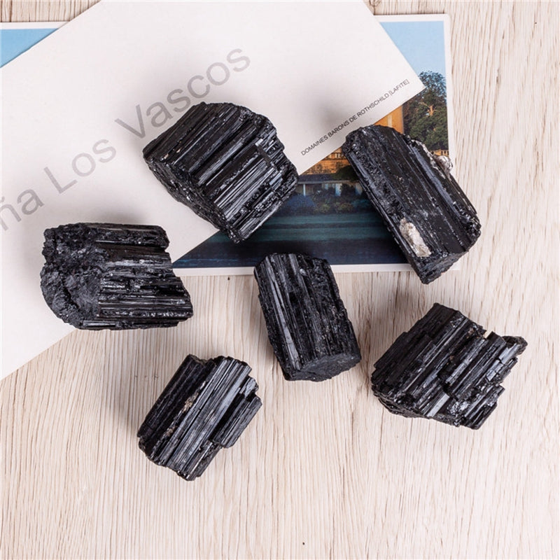 1 Box Black Tourmaline Raw Crystals