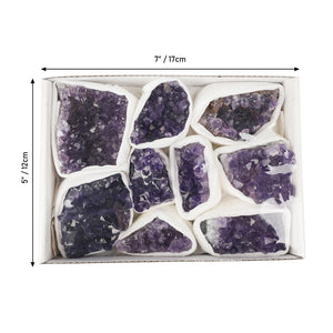 1 Box Amethyst Raw Crystals