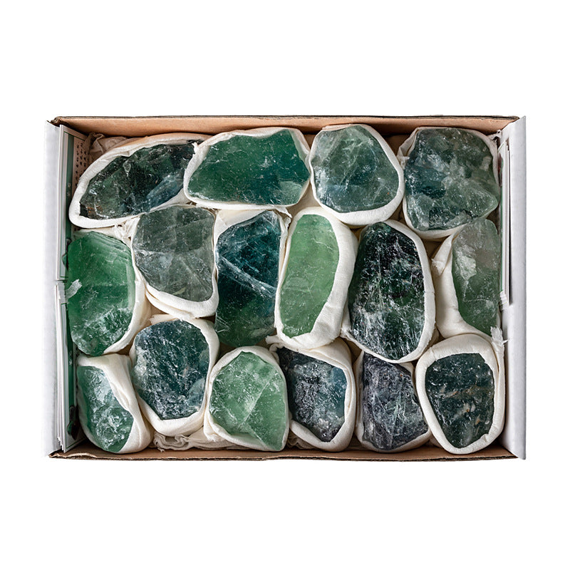 1 Box Green Fluorite Raw Crystals