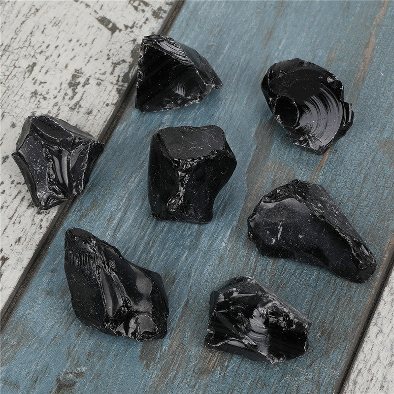 1 Box Black Obsidian Raw Crystals