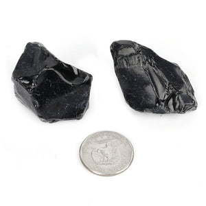 1 Box Black Obsidian Raw Crystals