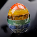 Multicolored 7 Chakra Egg Crystal