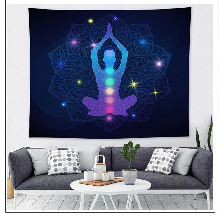 Blue Lotus Yoga Tapestry