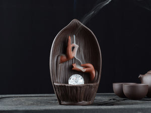 Buddha Hands Crystal LED Incense Burner