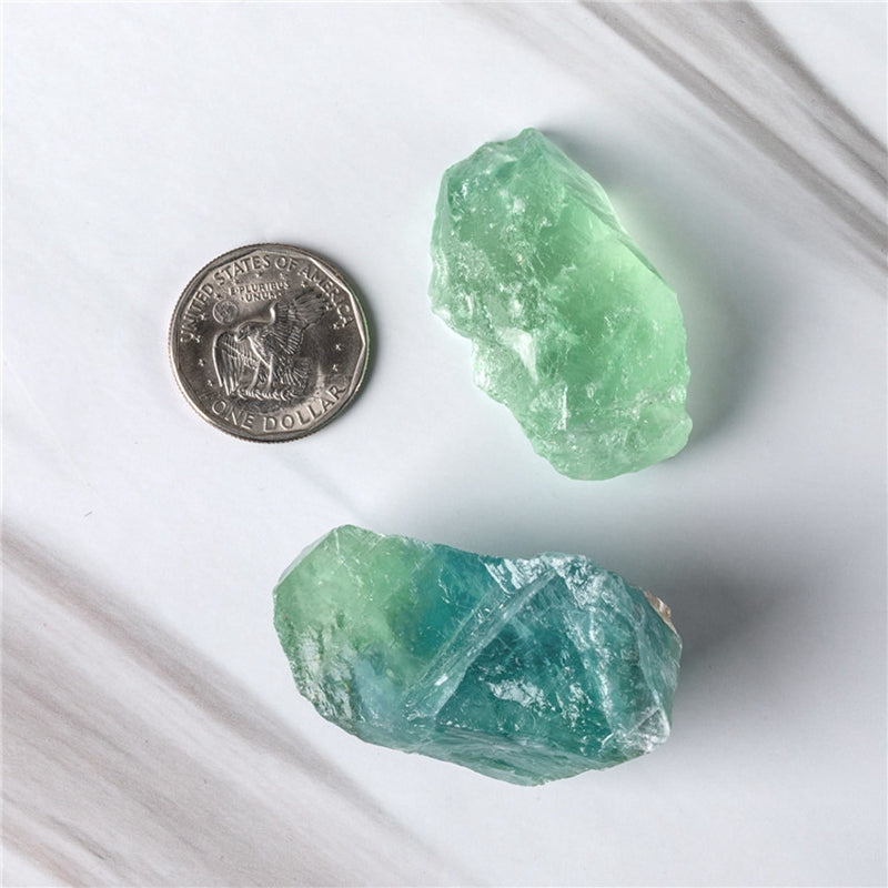 1 Box Green Fluorite Raw Crystals