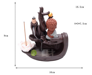 Little Monk Buddha Lotus Incense Burner