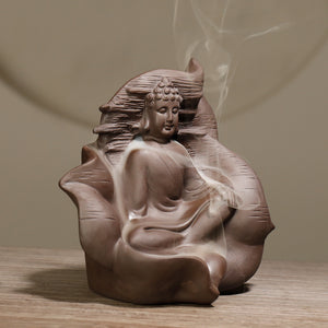 Meditating Buddha Backflow Incense Burner