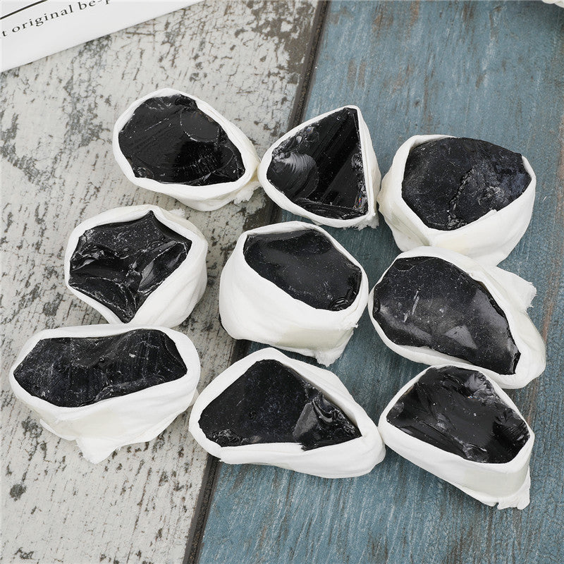 1 Box Black Obsidian Raw Crystals
