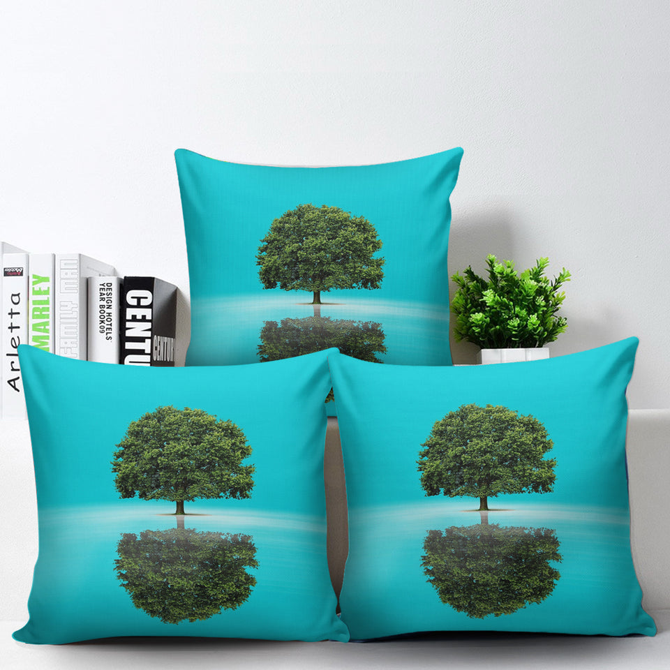 Reflection Tree Pillow Cover