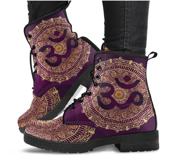 Ohm Mandala Fractal Women's Leather Boots