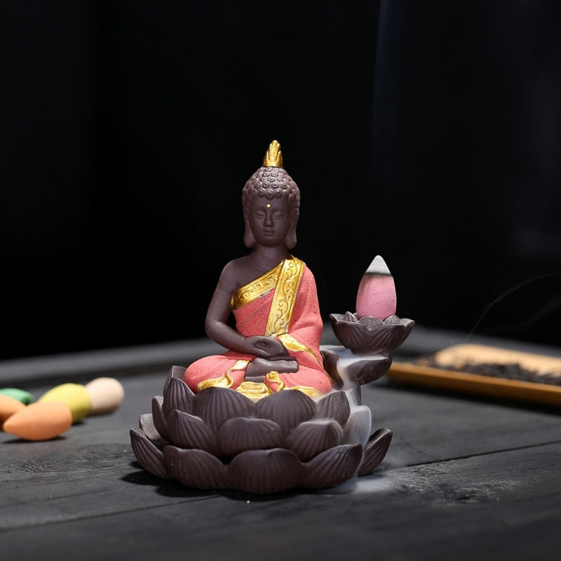 Golden Buddha Backflow Incense Burner