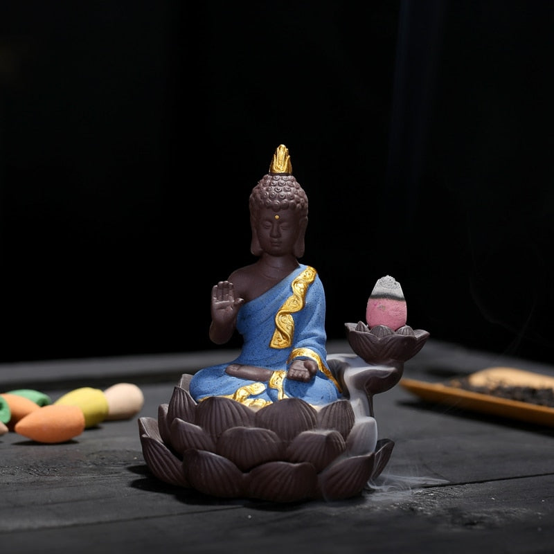 Golden Buddha Backflow Incense Burner