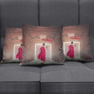 Young Monk Pillow Cover