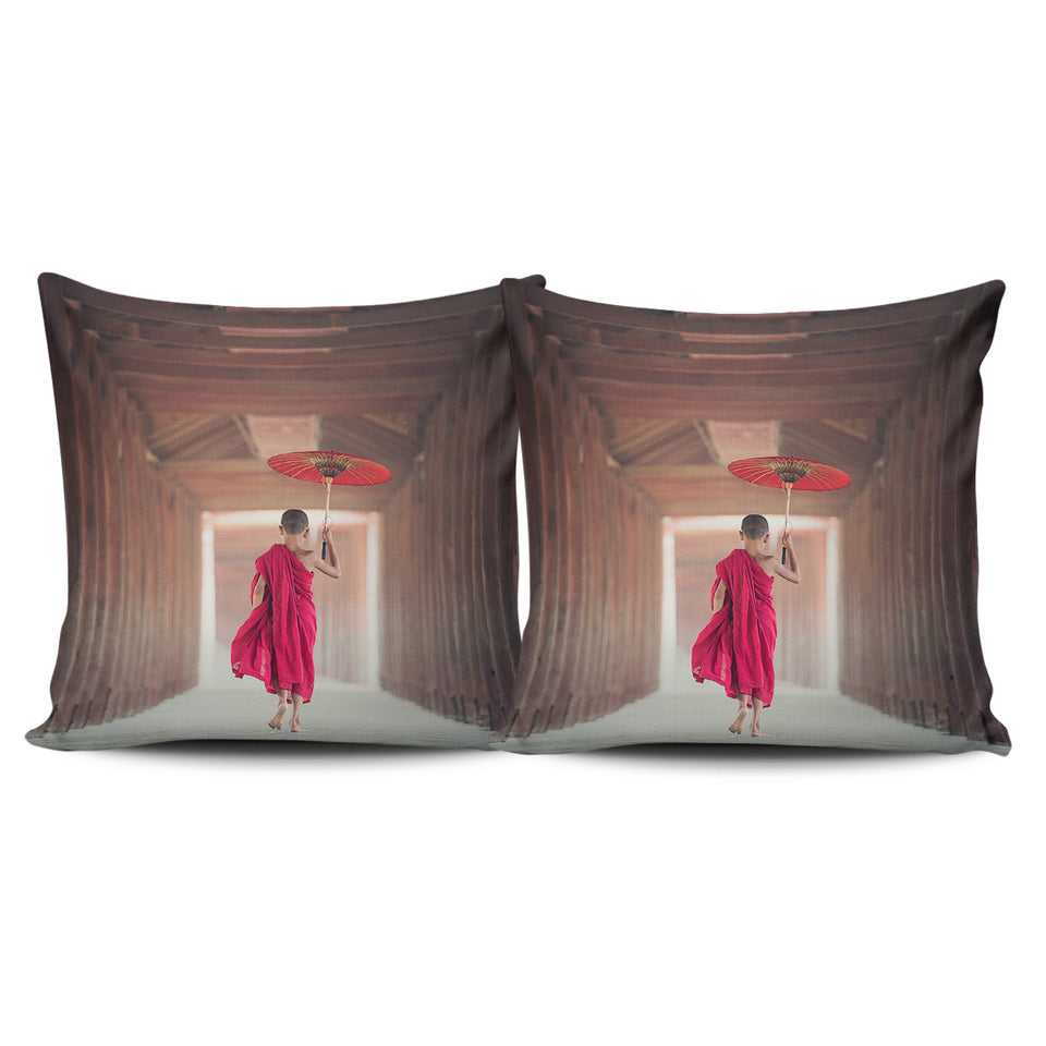 Young Monk Pillow Cover