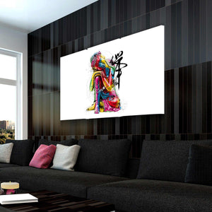 Abstract Buddha Canvas Wall Art