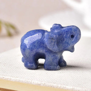 Blue Jade Elephant Crystal