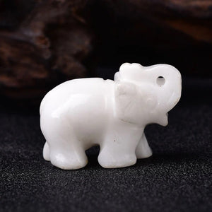 White Jade Elephant Crystal