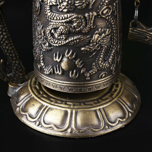 Small Tibetan Dragon Carved Buddha Bell - Hilltop Apparel - 6