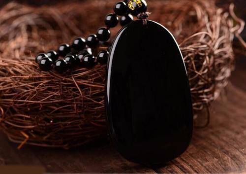 Black Obsidian Carved Buddha Pendant Necklace. - Hilltop Apparel - 7