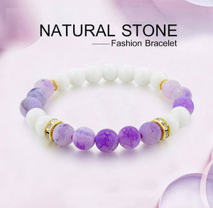 Bracelet - Amethyst & Onyx Stone Bracelets