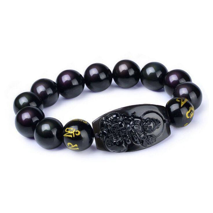 Bracelet - Black Obsidian Lucky Buddha Bracelet