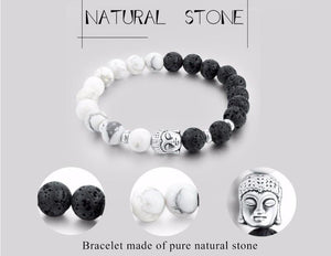 Bracelet - Free Howlite & Lava Energy Bracelet