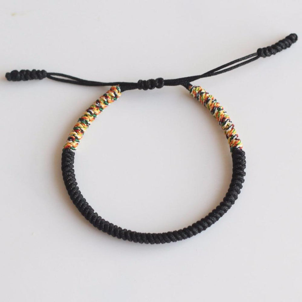 Bracelet - Multi Color Tibetan Buddhist Handmade Knots Lucky Rope Bracelet