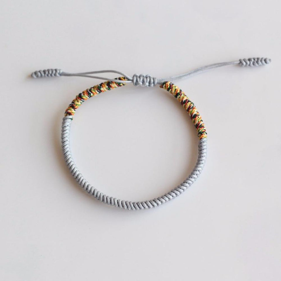 Bracelet - Multi Color Tibetan Buddhist Handmade Knots Lucky Rope Bracelet